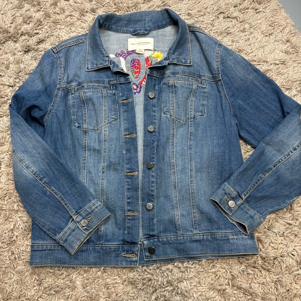 Anthropologie Classic Blue Jean Jacket